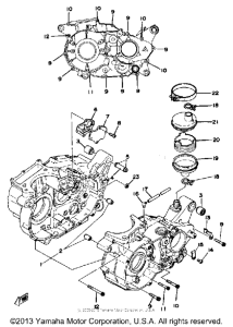 XT500E Картер двигателя