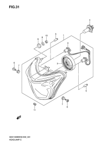 GSX1300BK (ABS) Фара