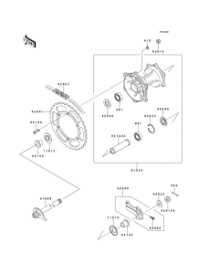  Заднее колесо и цепь