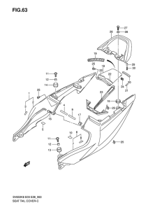 SV650 Обтекатель сидения