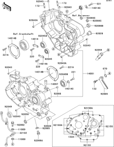 KL650 Картер двигателя