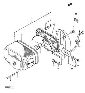 GR650 Задний комбинированный сигнал