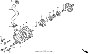 CR125R Водяной насос