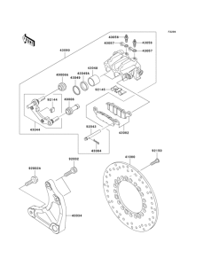 VN1500 Задний тормоз