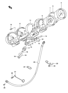 GS500 Спидометр-тахометр