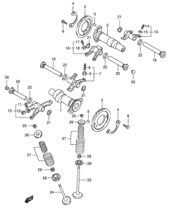 VS800 Распредвал -клапана