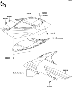 ZX600 Боковые обтекатели