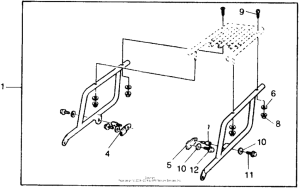 CB750 Luggage rack bracket set