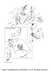 TW200RC Топливный бак