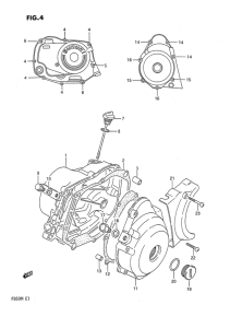FB50 Crankcase cover ass`y  (v
