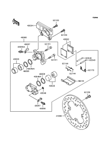 ZX1200 Задний тормоз