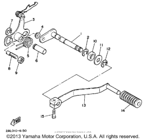 YSR50T Вал переключения