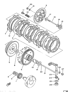 DT125MX Сцепление