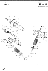 DR250 Распределительный вал-клапаны