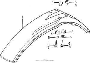 XR500R Переднее крыло