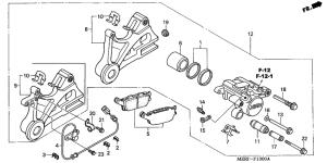 CBF600 (Naked, ABS) Задний суппорт