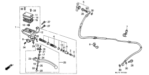VFR750F Главный цилиндр сцепления