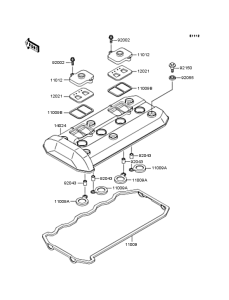 ZX1100 Крышка головки цилиндров