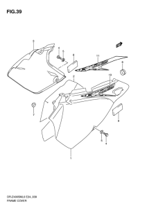 DR-Z400 Обтекатель задний