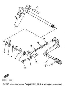 XT225EC Вал переключения