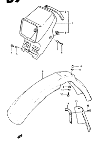 TS125 Headlamp cover - front fender