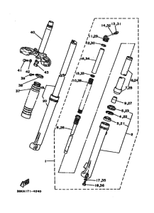 DT50LC DT50F Вилка передней оси