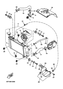 YZF-R125 Radiator & hose