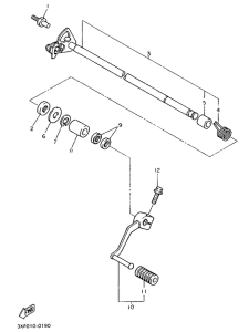FZX750 Вал переключения