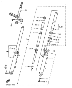 XJ600S Передняя вилка