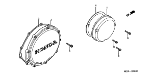 CBX750P2 Крышка картера правая