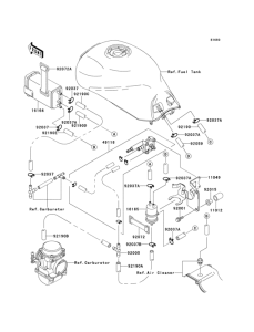 ZX1100 Испарительная система топлива