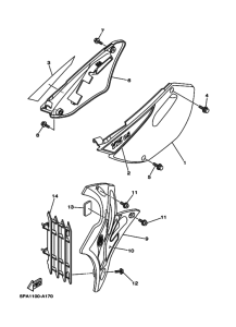 YZ85 Боковая крышка