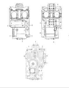 KZ400 Crankcase bolt & stud pattern