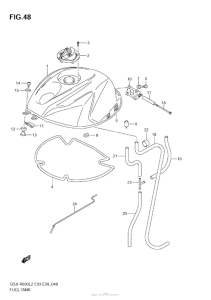 GSX-R600 Fuel Tank (Gsx-R600L2 E03)