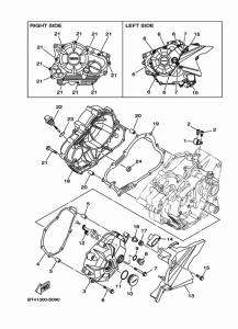 YS125-5C Крышка картера двигателя