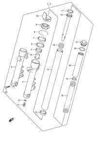 GSF600 Демпфер передней вилки