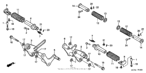 VT750DC Подножки