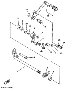 TZ250 Вал переключения