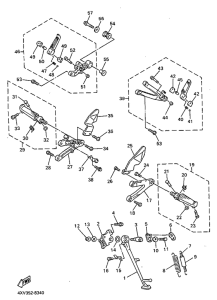 YZF-R1 Support repose pied