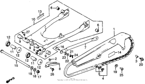 CB400 Swingarm + chain guard