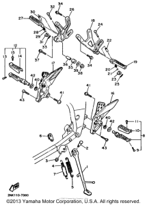 FZR750RU Подножки