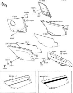 ZX500 Side covers / chain cover(1 / 2)