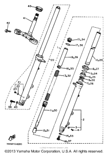 FZR400SUC Передняя вилка