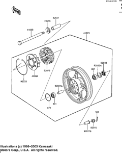 KZ1100 Rear wheel / hub