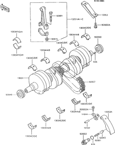 ZX600 Коленвал