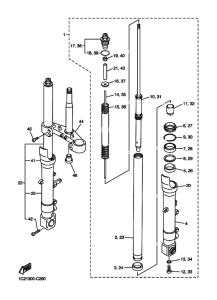 FZS1000 Вилка передней оси