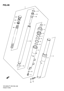 VS1400 Вилка передней оси