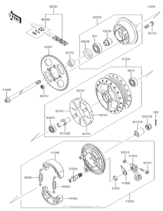  Задняя ступица колеса