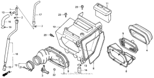 XR600R Воздушный фильтр