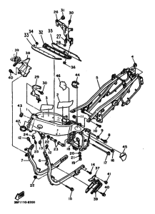 FZR400 FZR400U Frame comp